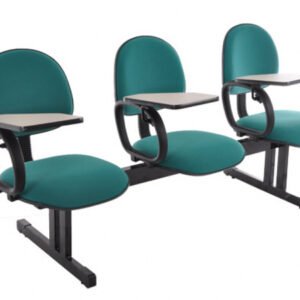 cadeira escolar montadas em longarina tipo universitária.